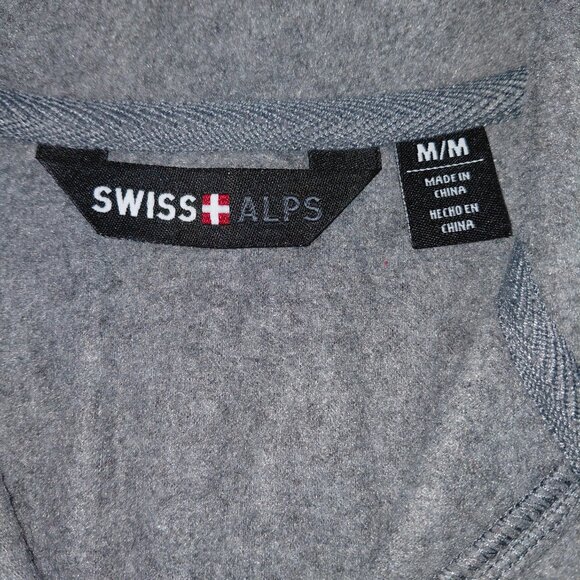 Swiss Alps Adult Medium Fleece Jacket Sweatshirt with Pockets - Picture 3 of 5